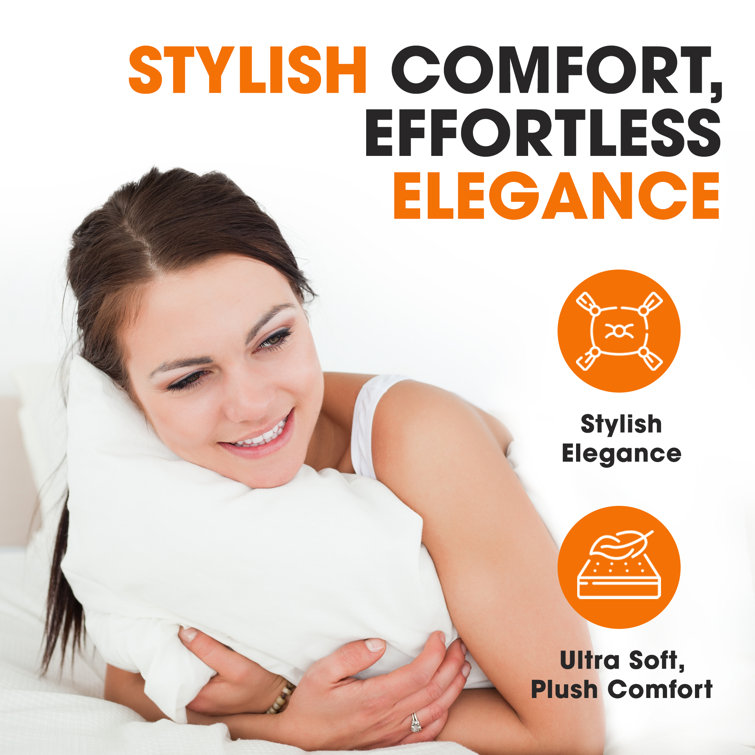 White Rectangular Microfiber Throw Pillow Set