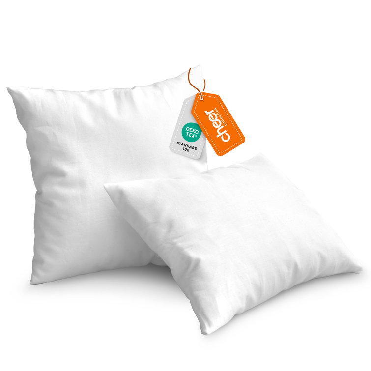 Medium White Memory Foam Decorative Throw Pillow Set