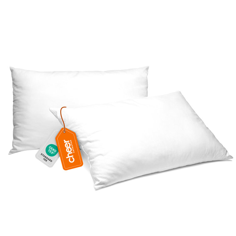 White Rectangular Microfiber Throw Pillow Set