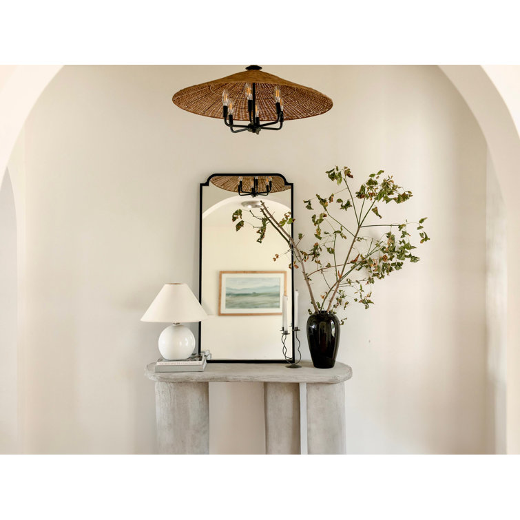 Elegant 47'' Rectangular Silver and Gold Wall Mirror