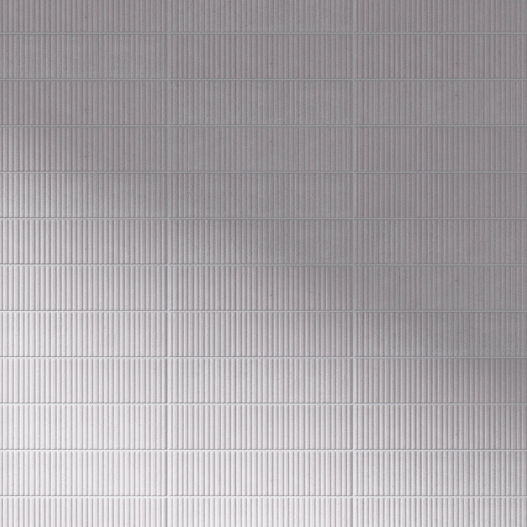 White Ceramic Stone Look Rectangular Wall Tile