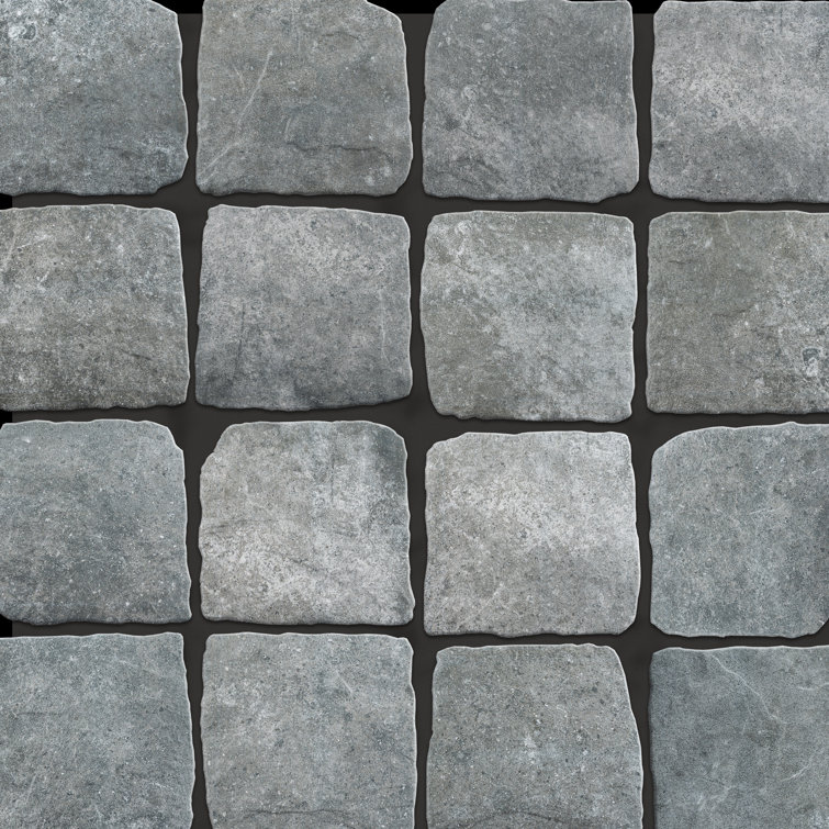 Country Gray 5.88" x 5.88" Porcelain Stone Look Wall & Floor Tile