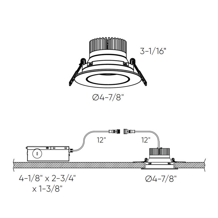 Revolve White Adjustable LED Recessed Lighting Kit