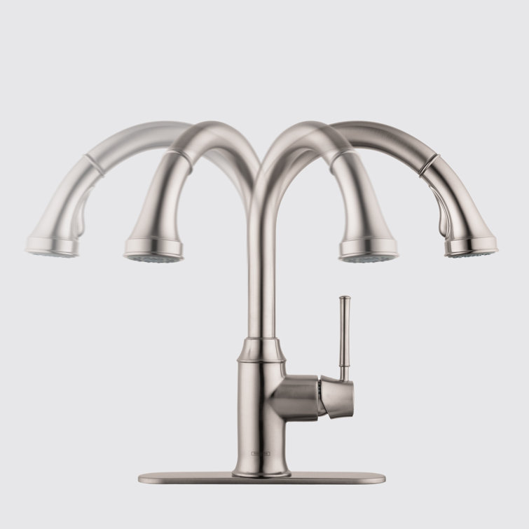 Steel Optik Stainless Steel Pull-Out Spray Kitchen Faucet