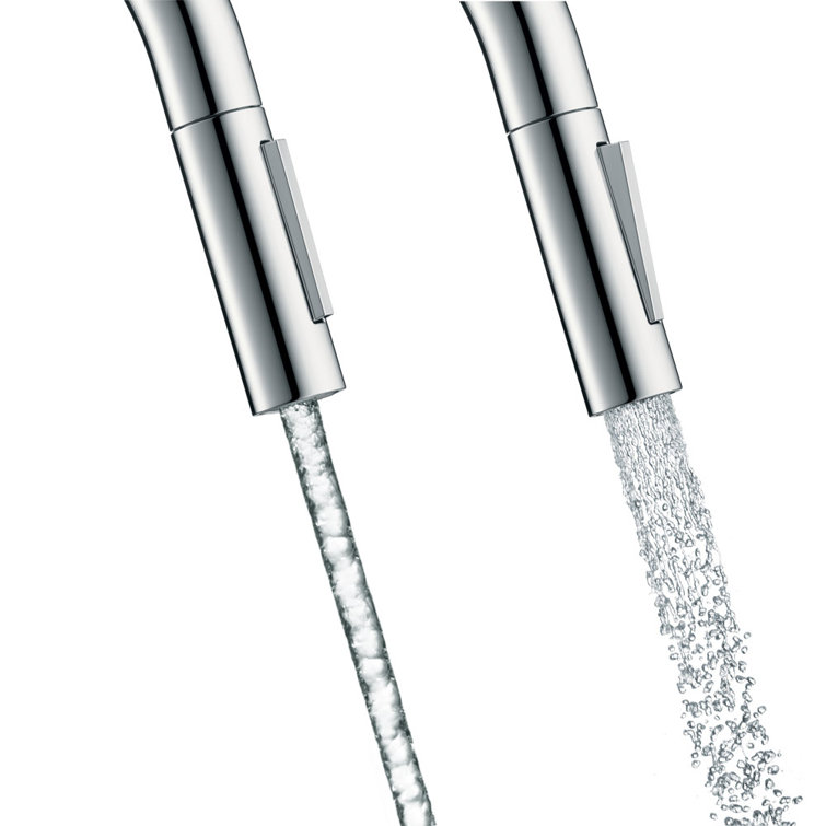 Chrome Pull-Down Single Handle Kitchen Faucet with Spray