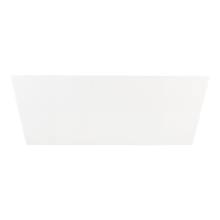 71'' White Acrylic Rectangular Freestanding Tub