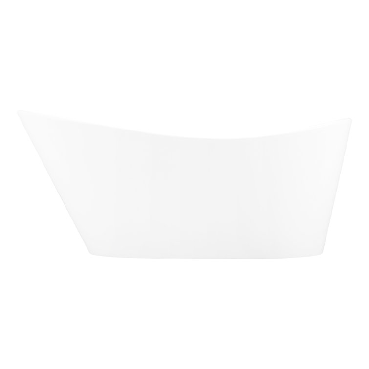 67" White Acrylic Freestanding Modern Soaking Tub