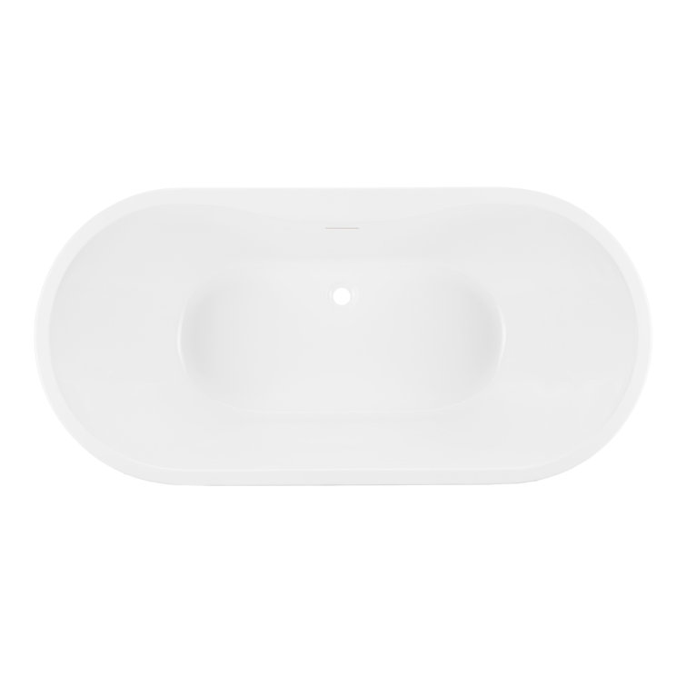Boyce 70" White Acrylic Freestanding Oval Tub