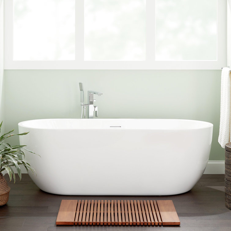 Boyce 70" White Acrylic Freestanding Oval Tub