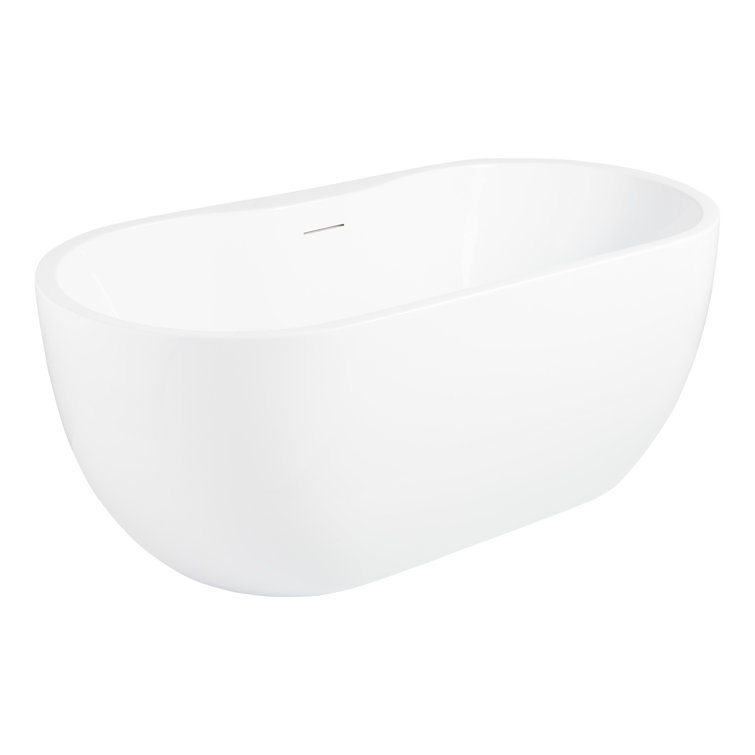 Boyce 70" White Acrylic Freestanding Oval Tub