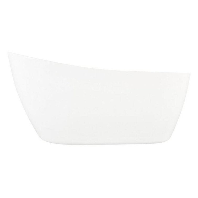 59'' White Acrylic Oval Freestanding Slipper Tub