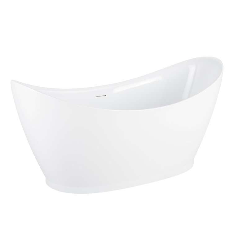 Torben 69" White Acrylic Freestanding Soaking Tub