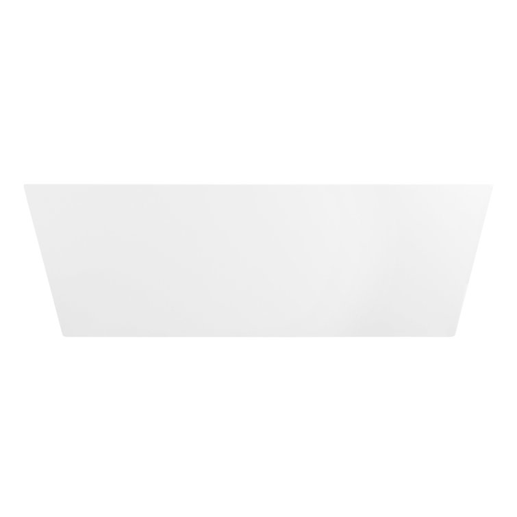 67" Matte White Acrylic Freestanding Oval Tub