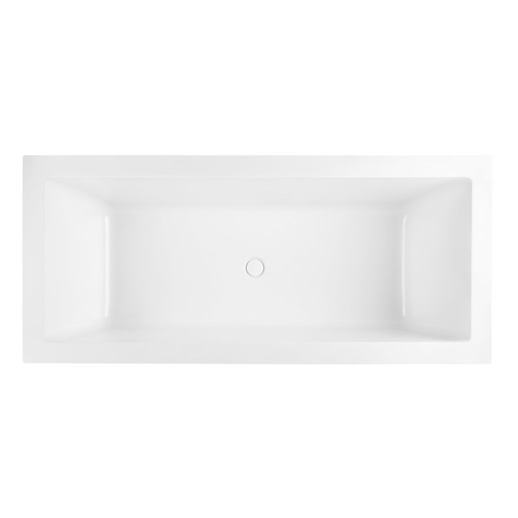67" Matte White Acrylic Freestanding Oval Tub