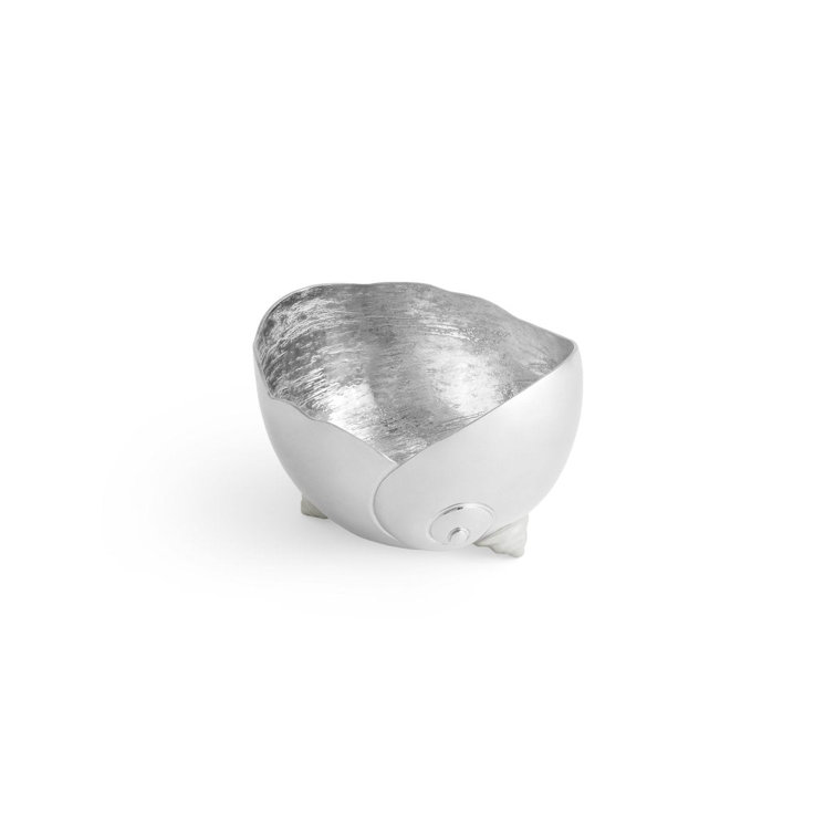 Small Silver Ocean Reef Moon Shell Bowl