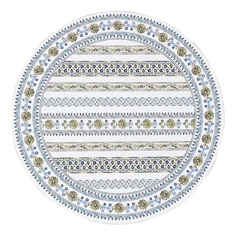 Green Cork-Backed Circular Placemats Set of Four
