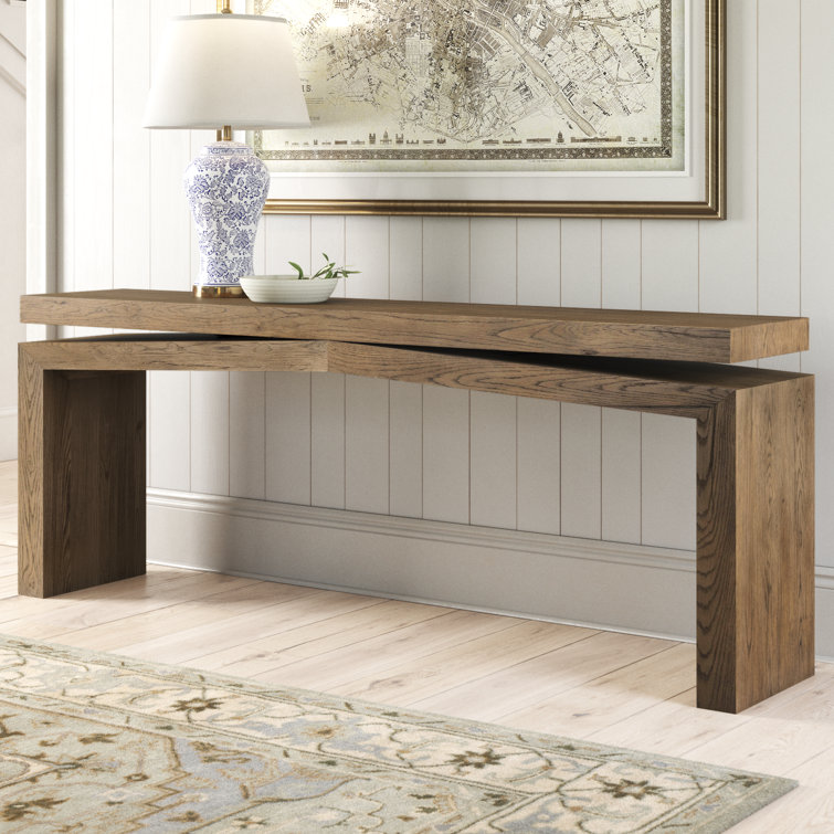 Sierra Rustic Natural Reclaimed Wood Console Table with Storage