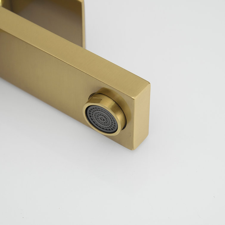 Brushed Gold Single Handle Modern Bathroom Faucet