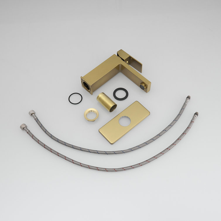 Brushed Gold Single Handle Modern Bathroom Faucet