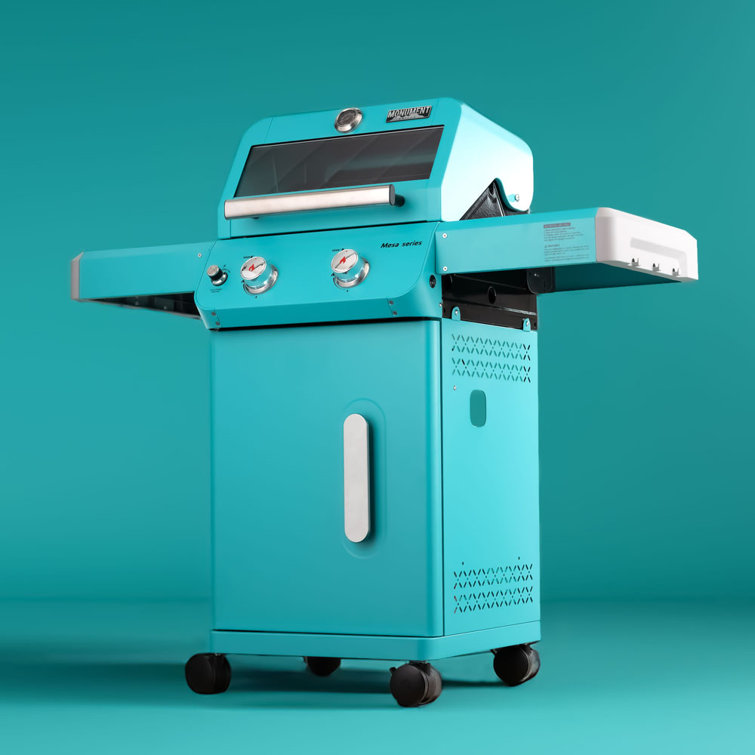 Mesa Jade Green 2-Burner Propane Gas Grill with LED Controls