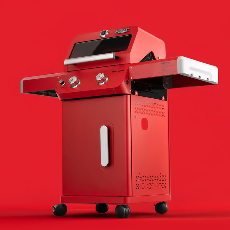 Mesa Series Red Stainless Steel 2-Burner Propane Gas Grill