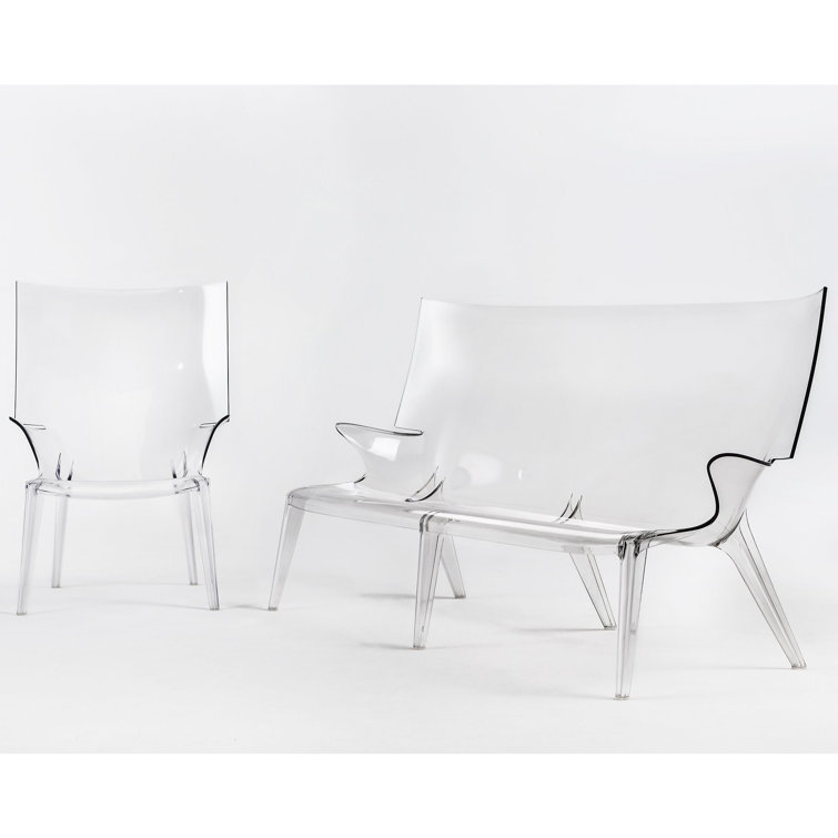 Uncle Jim Crystal Finish Transparent Accent Chair by Philippe Starck