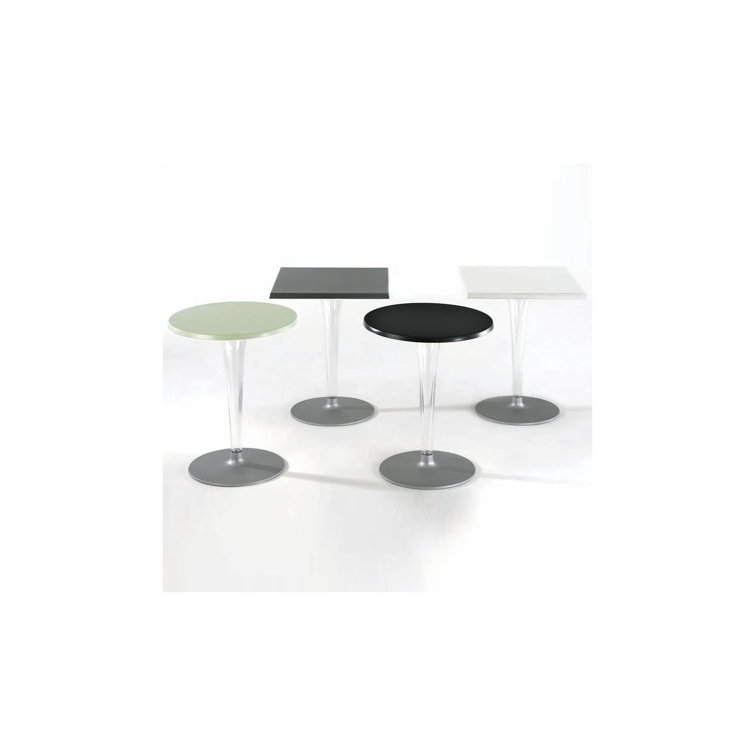 TopTop Dr. Yes 24" Square Black Acrylic Outdoor Table