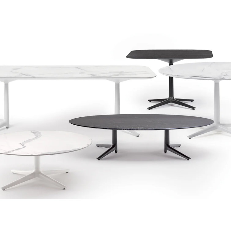 Antonio Citterio Multiplo XL 70'' White Marble Outdoor Dining Table