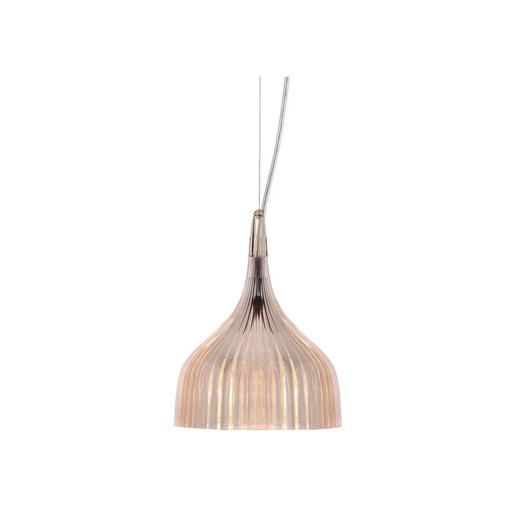 Ferruccio Laviani Mini Crystal Rose Chrome Pleated Pendant