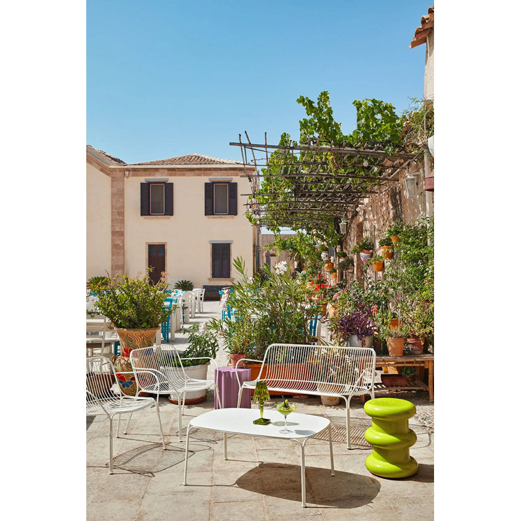 Colonna Glossy Pink Thermoplastic Side Table/Stool