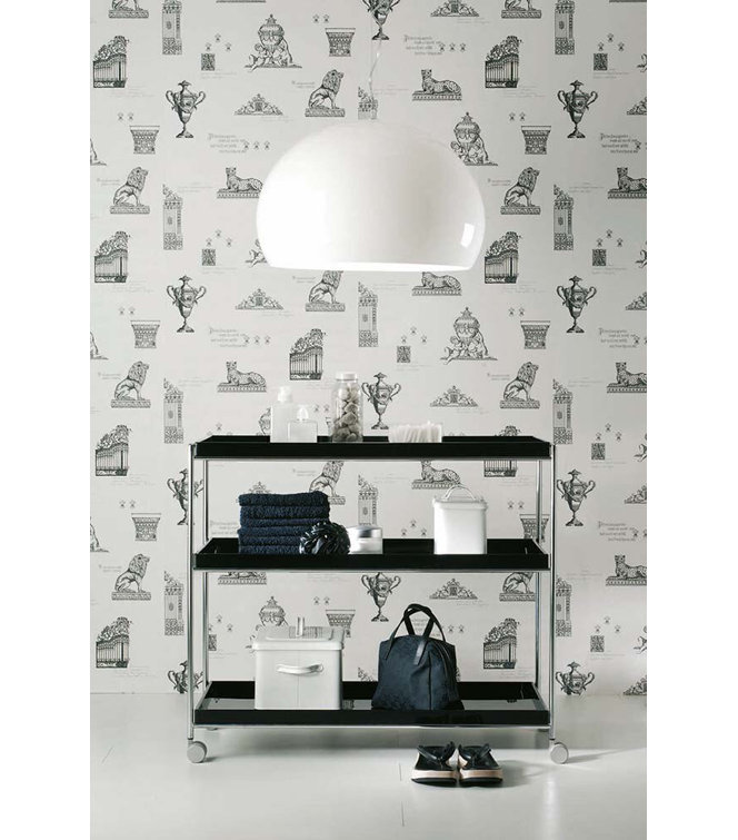 Matte Black and White Incandescent Single Pendant Light