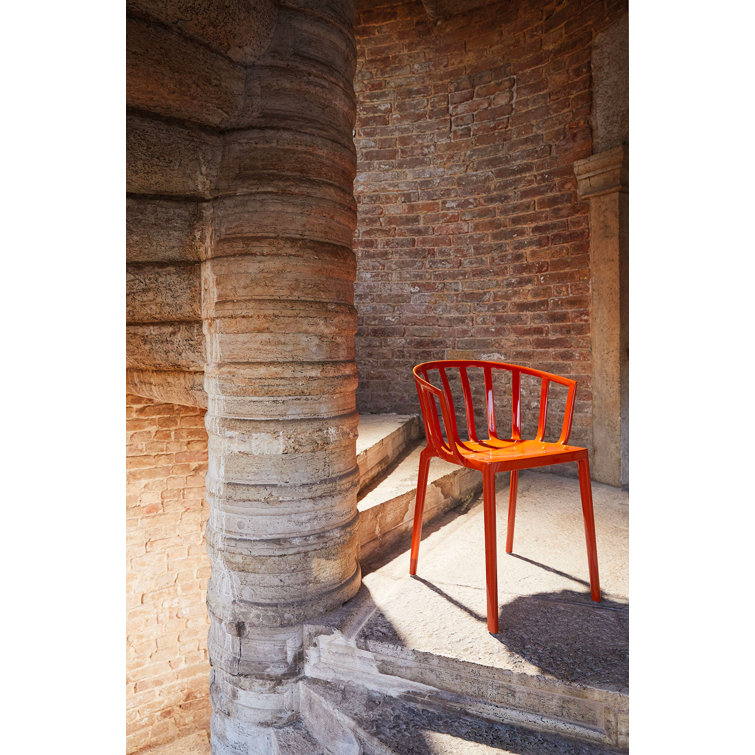 Rust Orange Venice Inspired Plastic Armchair