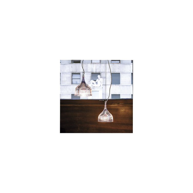 Ferruccio Laviani Mini Crystal Rose Chrome Pleated Pendant