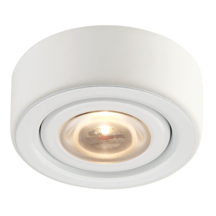 White Anodized Aluminum LED Recessed Disc Light