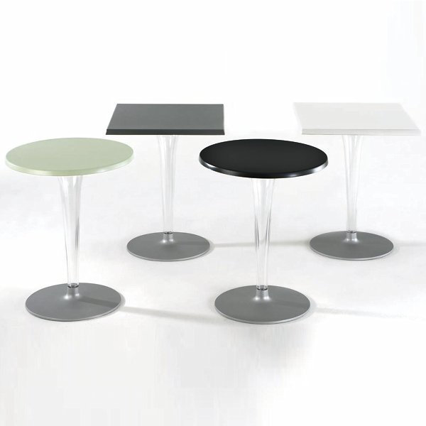 TopTop Dr. Yes 24" Square Black Acrylic Outdoor Table