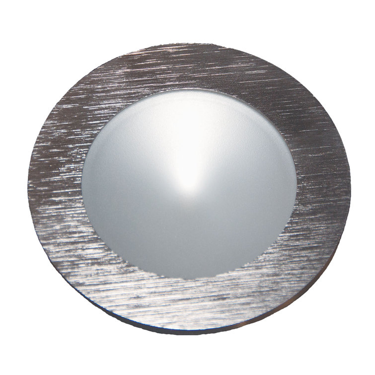 Brushed Aluminum Round LED Recessed Bathroom Light