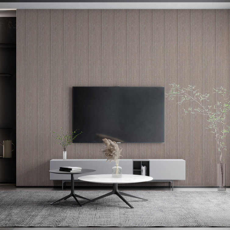 Ash Polystyrene 112" x 12" 3D Wood Slat Wall Panels