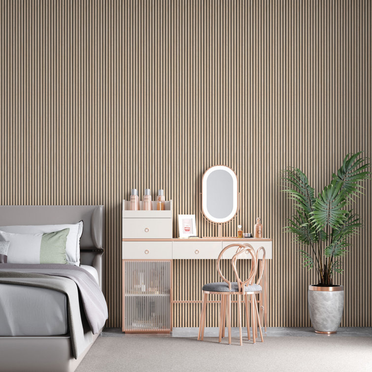 Maple 94.5" x 12" Polystyrene 3D Wood Slat Wall Panels