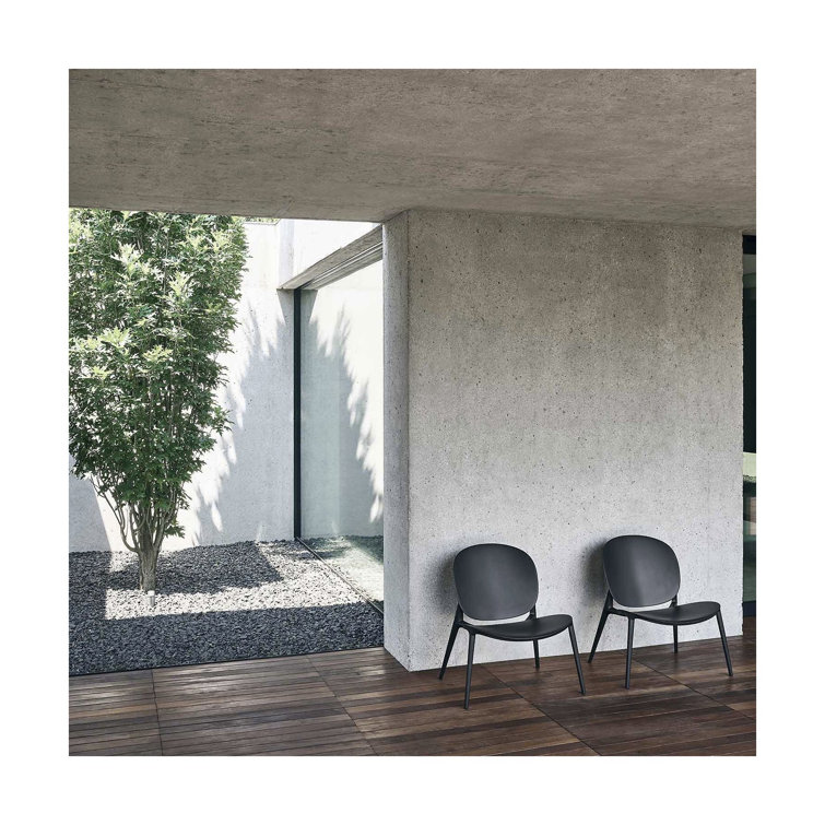 Be Bop Modern Outdoor-Indoor Gray Polypropylene Dining Chair