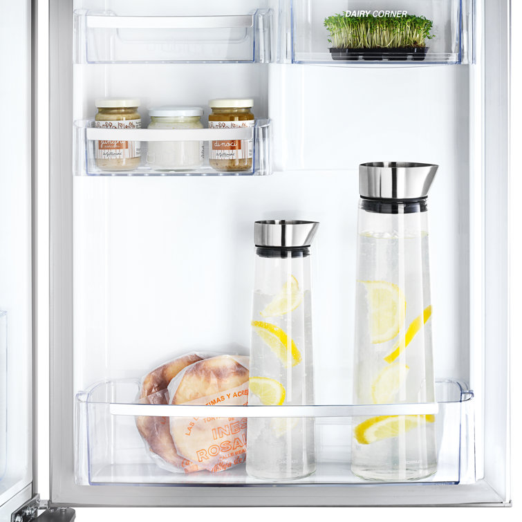 Acqua 34 oz Clear Glass and Stainless Steel Water Carafe