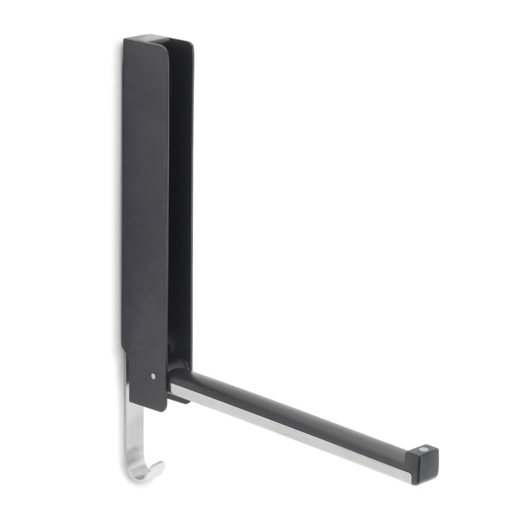 Lanca Black and Silver Flip-Down Wall Hook