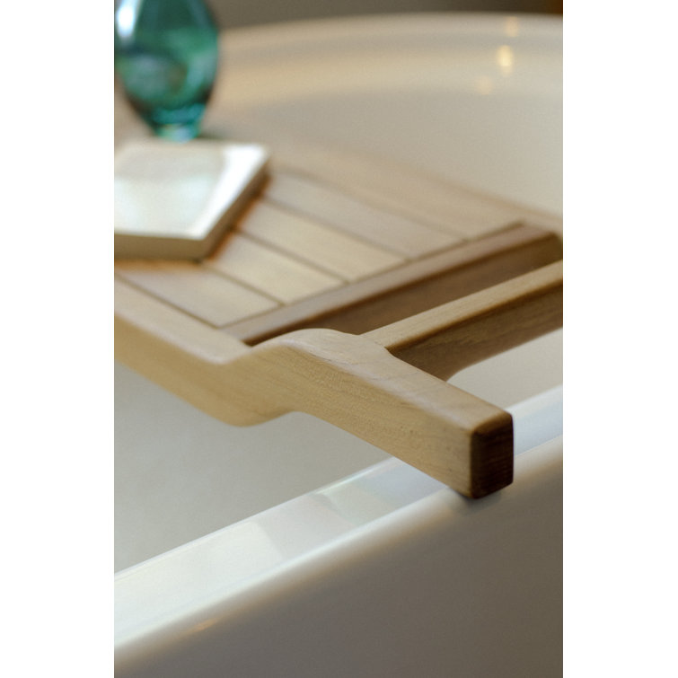 Coach 34.5" Teak Wood Tub Caddy and Seat
