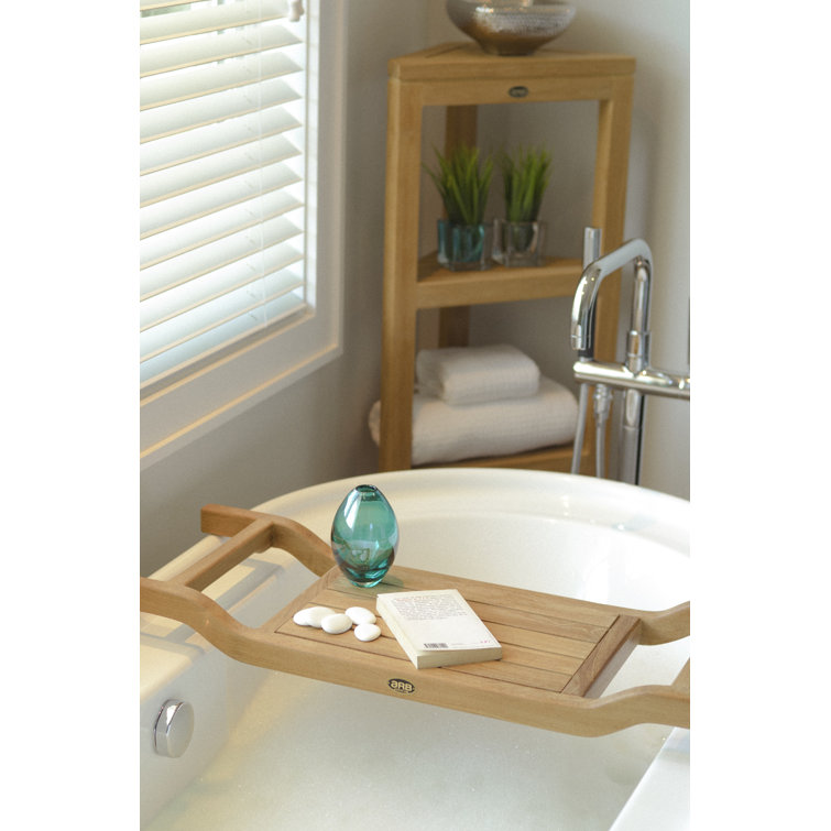 Coach 34.5" Teak Wood Tub Caddy and Seat