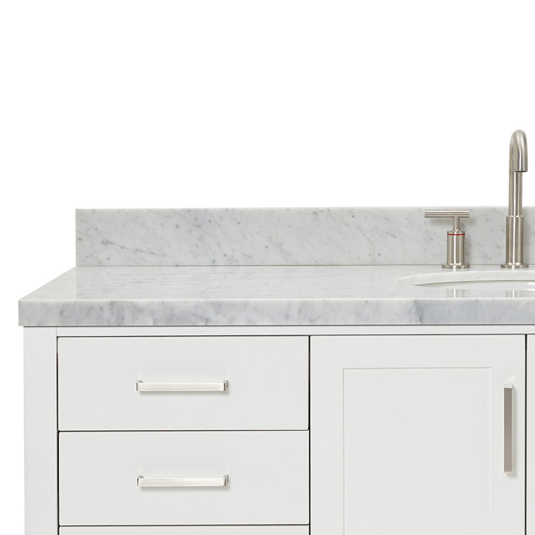 Magnolia 61" White Marble Top Freestanding Bathroom Vanity