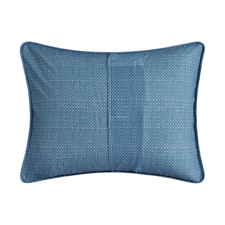 Coastal Breeze Twin Cotton Quilt Set with Reversible Blue Design