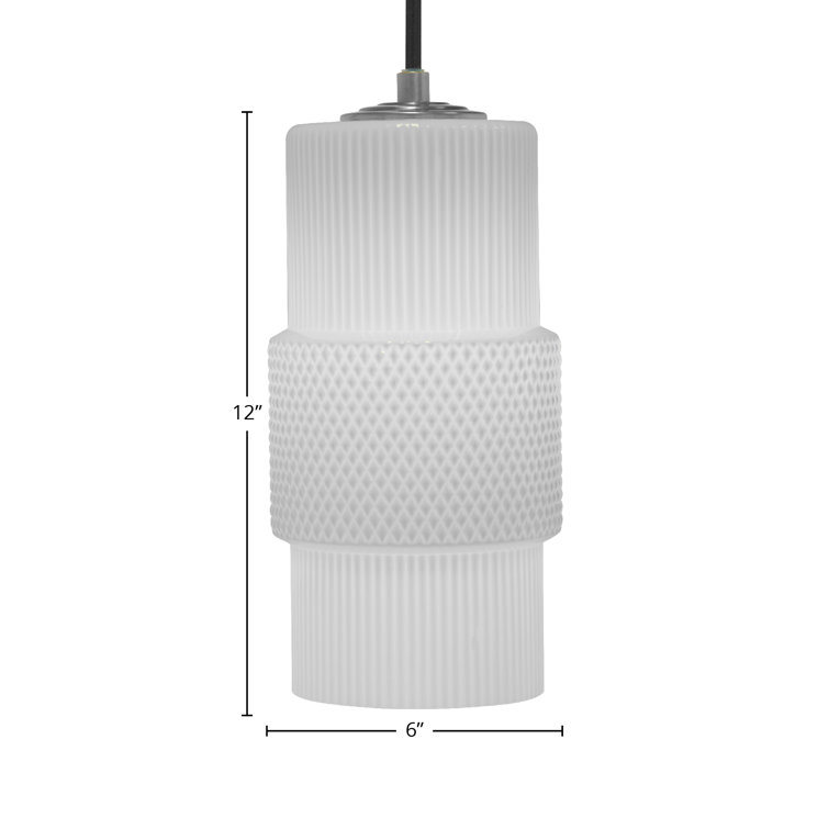 White Glass Mini Pendant Light with Brass Finish