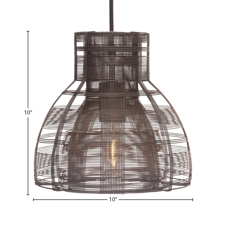 Mini Dark Gray Galvanized Iron Pendant Light