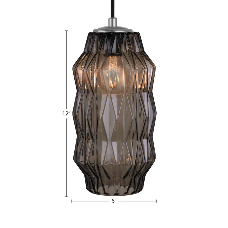 Mini Faceted Bronze Glass Pendant Light