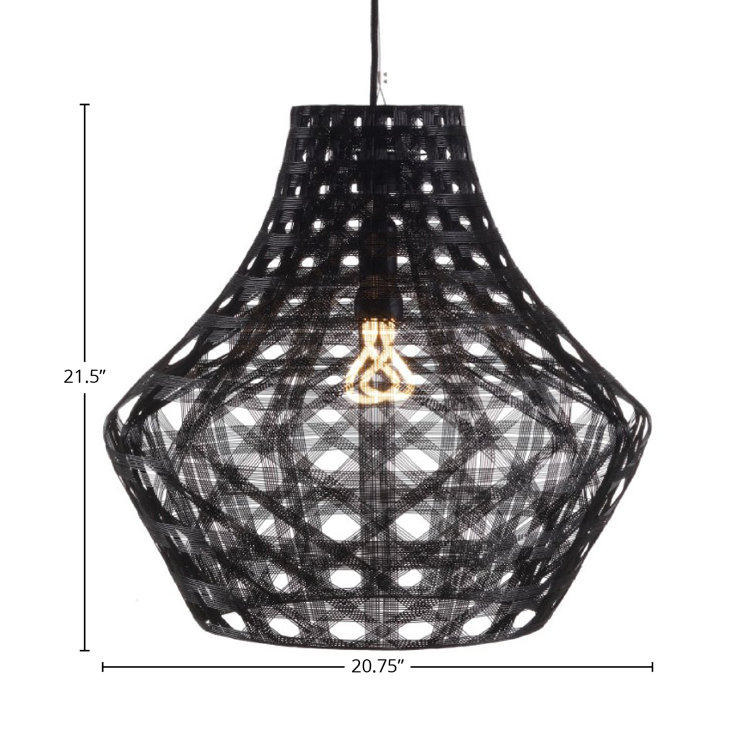 Mini Black Teardrop Single Pendant Light for Indoor/Outdoor