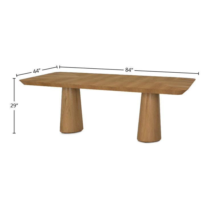 Ingrid 84" Natural Wood Round Dining Table